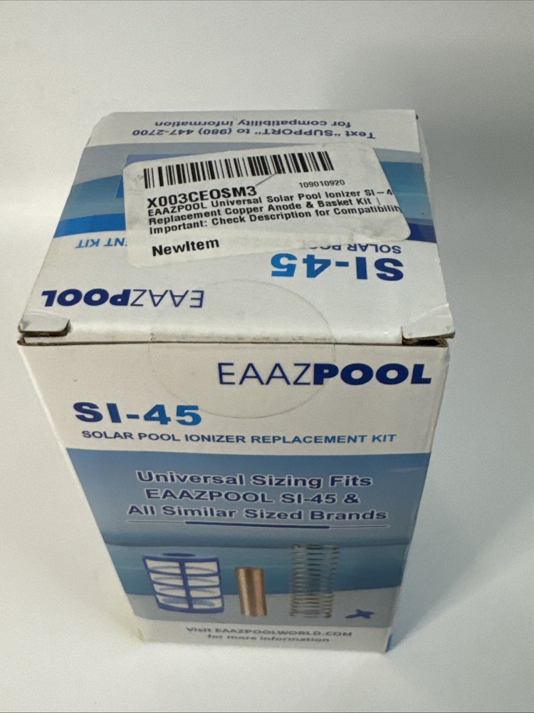 Universal Solar Pool Ionizer SI-45 Replacement Copper Anode & Basket Kit