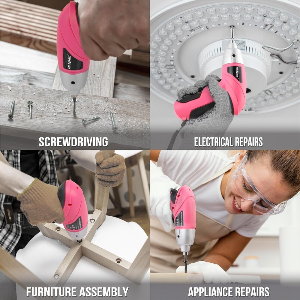Small Electric Screwdriver, Mini Drill Set, Rechargeable 3.6V Cordless