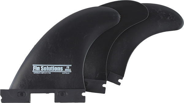 Fin Solutions FFS Small Black 3fin Set Surfboard FIN