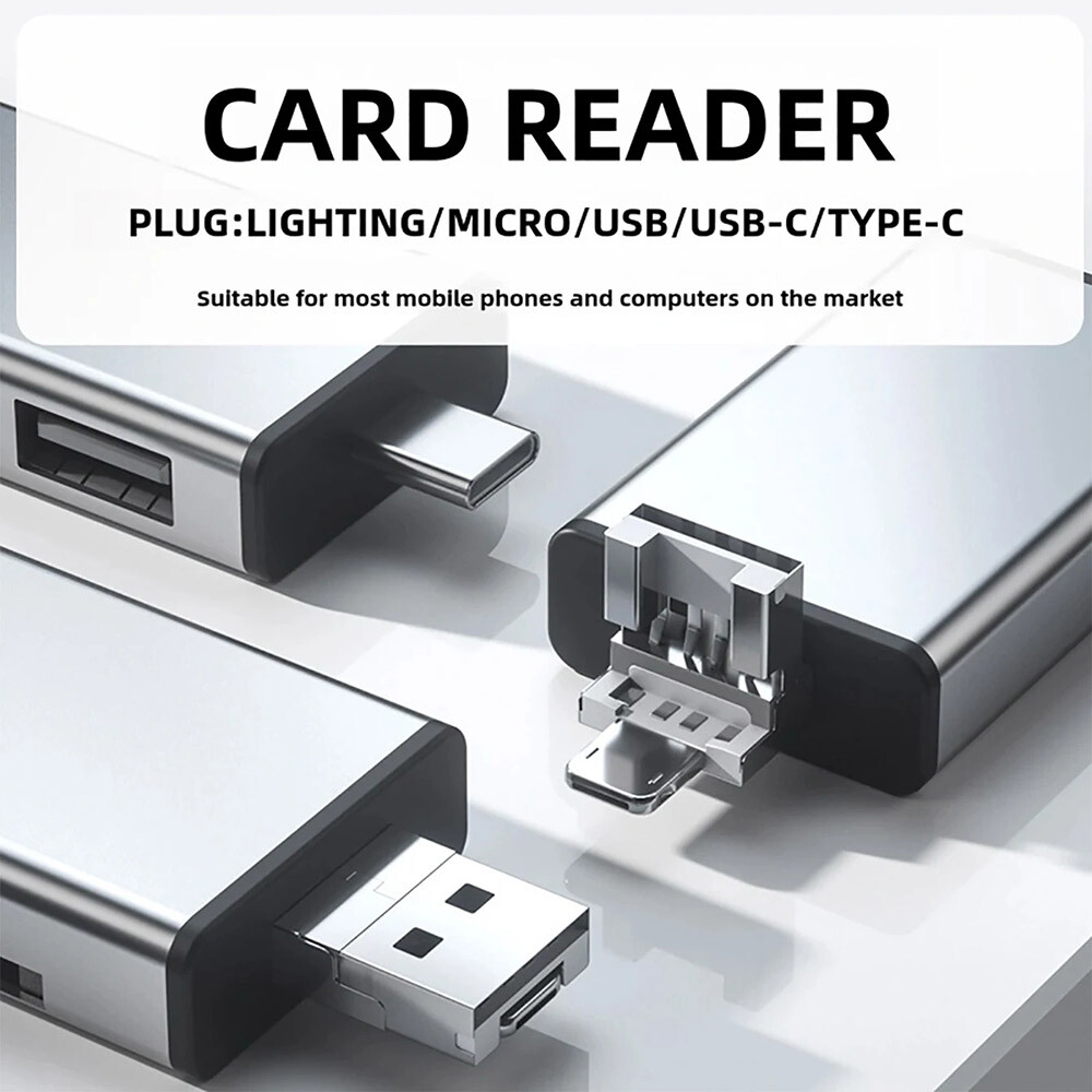 MMC Card Case USB-C SD/TF Card Reader HUB for iPhone Android Trail Camera Drone