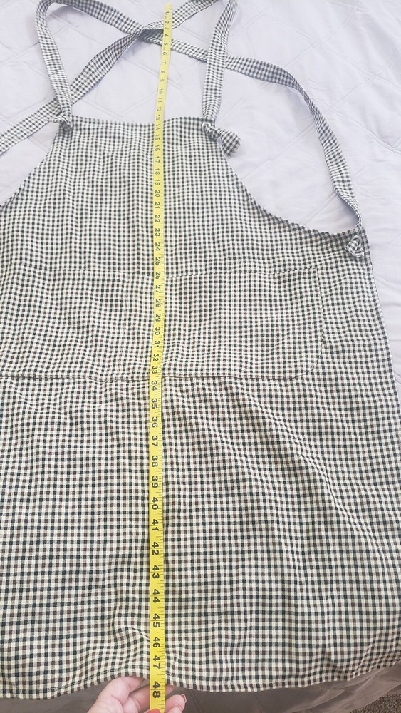 Vintage Brown Checkered Adjustable Apron
