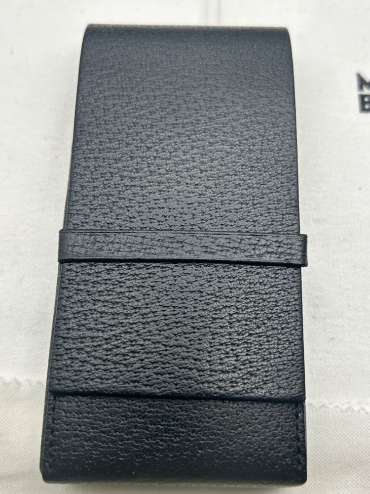 Levenger Leather hard case, for 4 pens-Mint