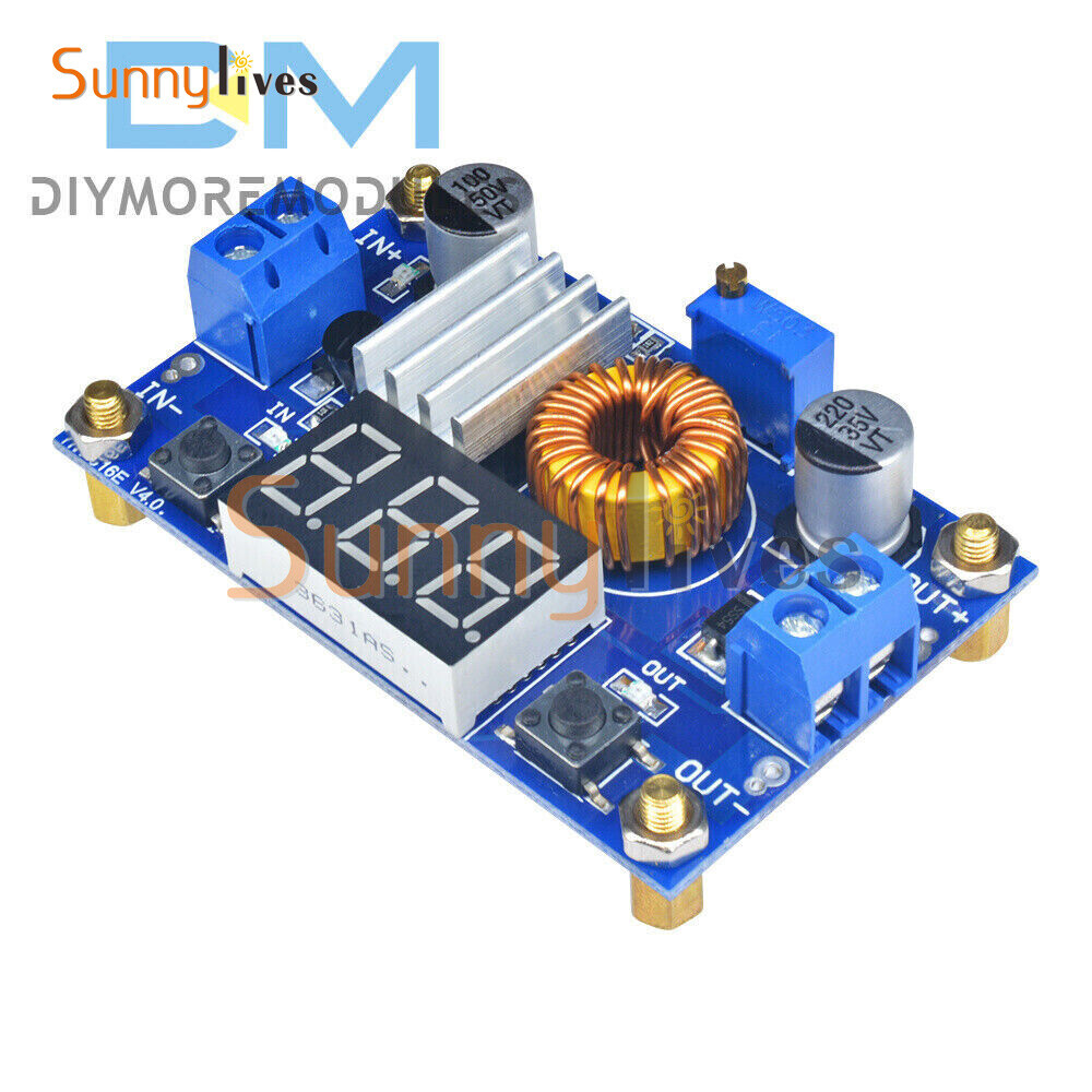 2PCS 5A Adjustable DC Step-down Digital Module LED Driver Buck Conversion Module