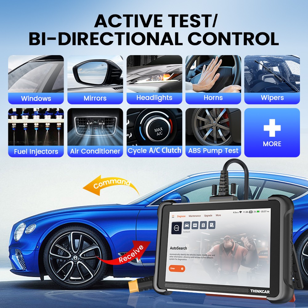 Thinkcar 689 AutoAuth CANFD & DOIP Active Test Auto Diagnostic Scanner Tool