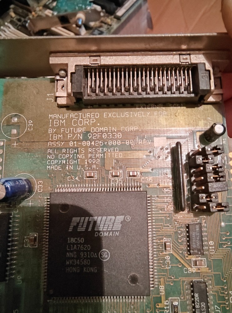 Future Domain L1A7620/IBM 92F0330 16 Bit ISA SCSI Controller Card