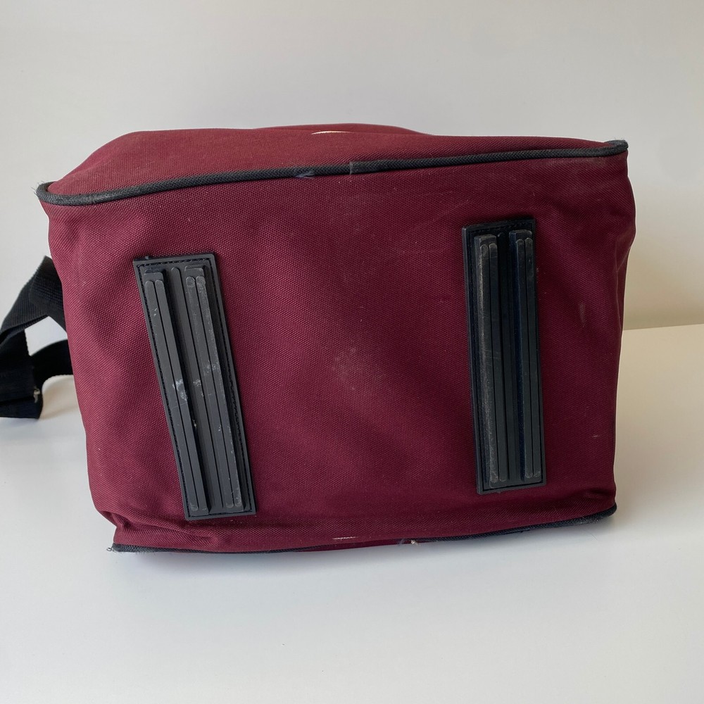Vintage Storm Bowling Bag Single Ball Maroon Shoulder Strap Multi Compartment