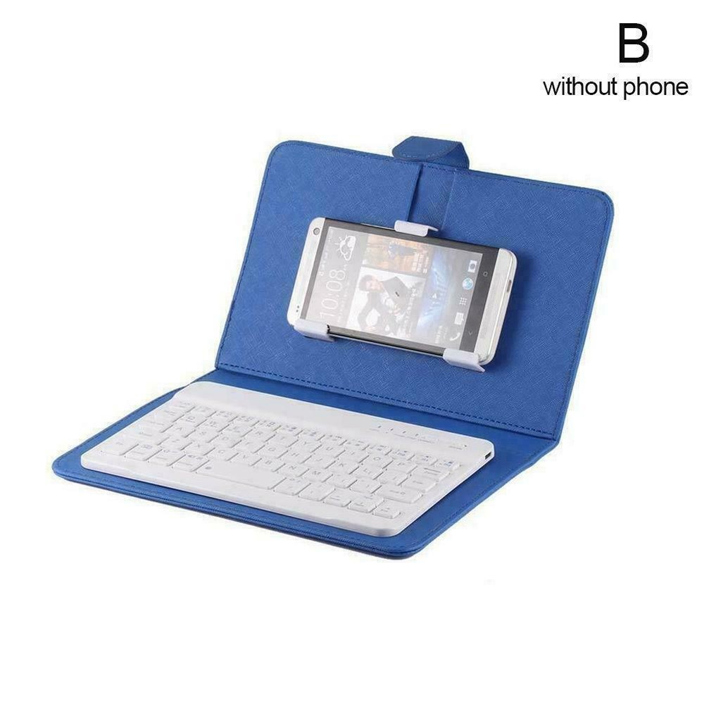Wireless Bluetooth Keyboard Case Stand Cover For iPhone/Android Phone Leather US
