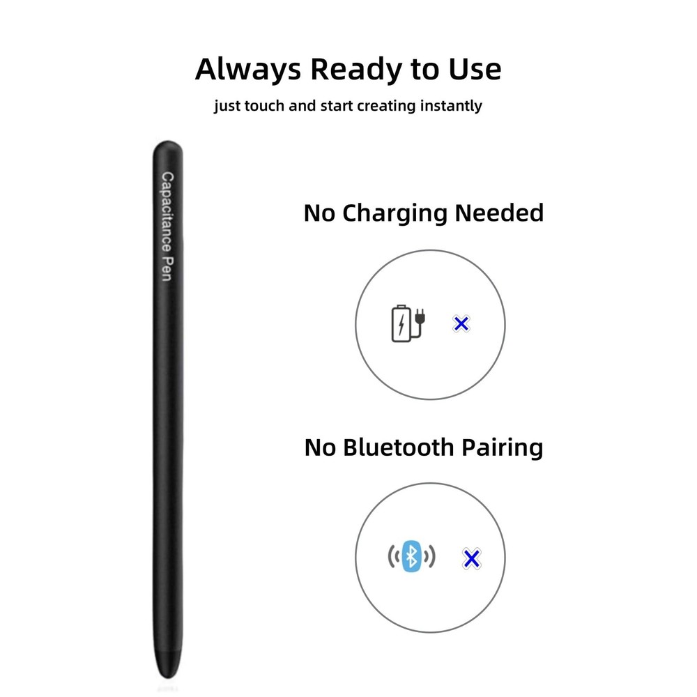 S Pen for Galaxy Z Fold 7, Supporting Both Internal & External Screen, Black