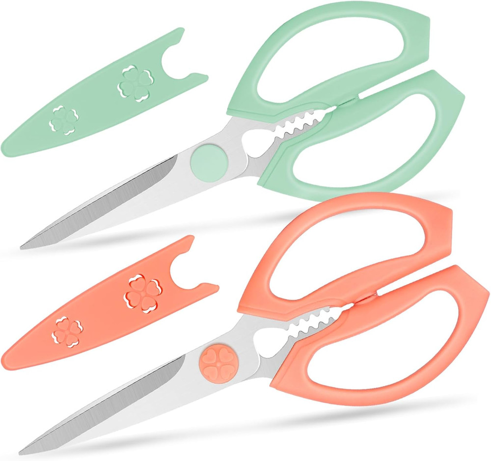 Kitchen Scissors, Heavy Duty Kitchen Shears with Sharp Stainless Steel Blades, D