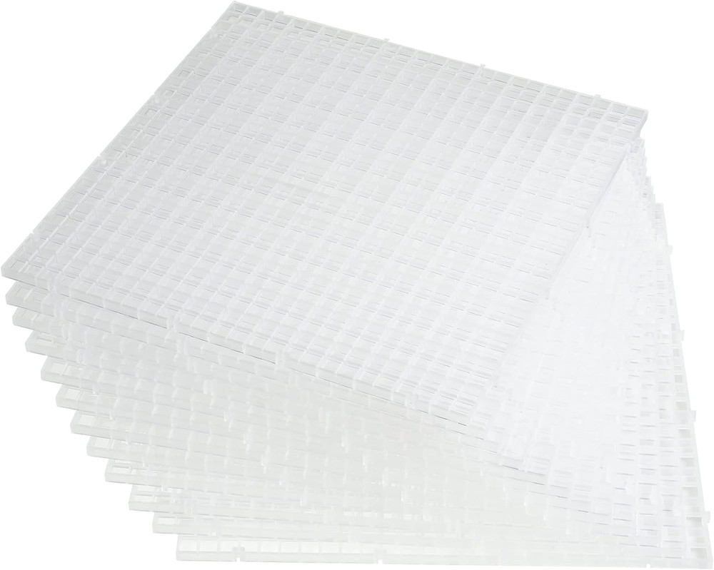 12 Pcs Aquarium Fish Tank Divider Plastic Egg Crate Aquarium Filter Bottom Tray