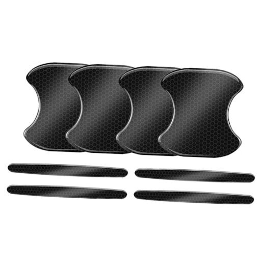 Car Door Handle Scratch Protectors Edge Guards, Reflective Anti-Scratch Black