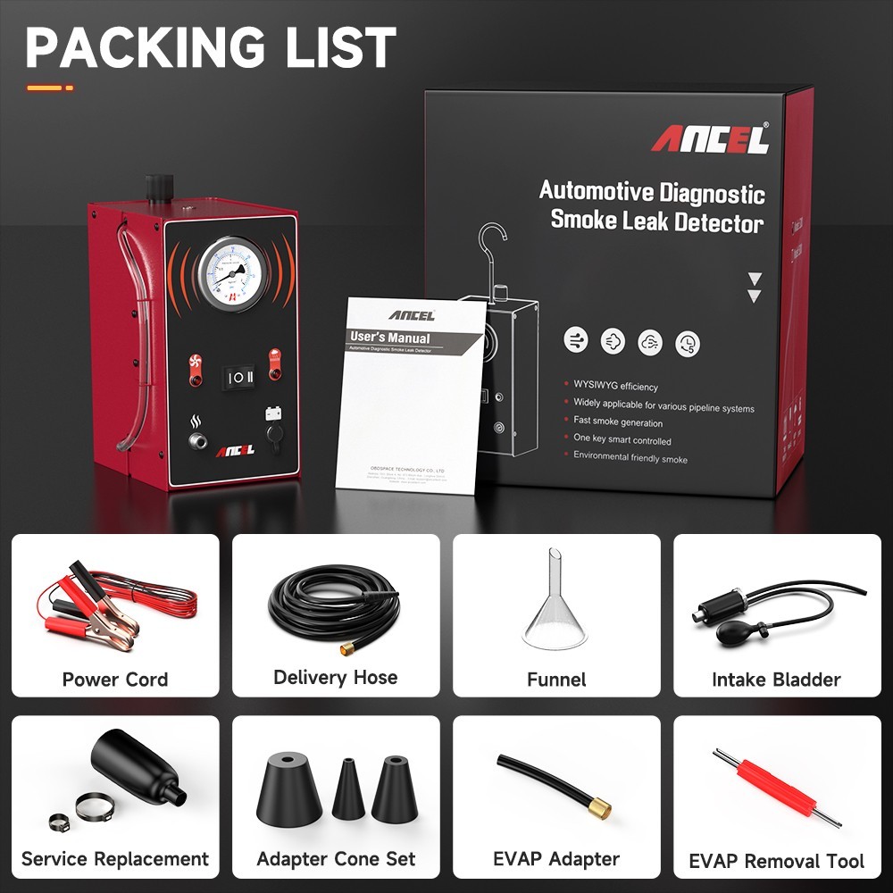 ANCEL S200 Smoke Machine Leak Detector Turbo System Exhaust System Intake System
