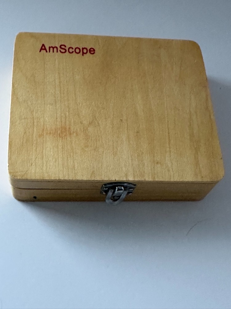 AmScope Prepared Microscope Slide Set with Hinged Wooden Storage Case