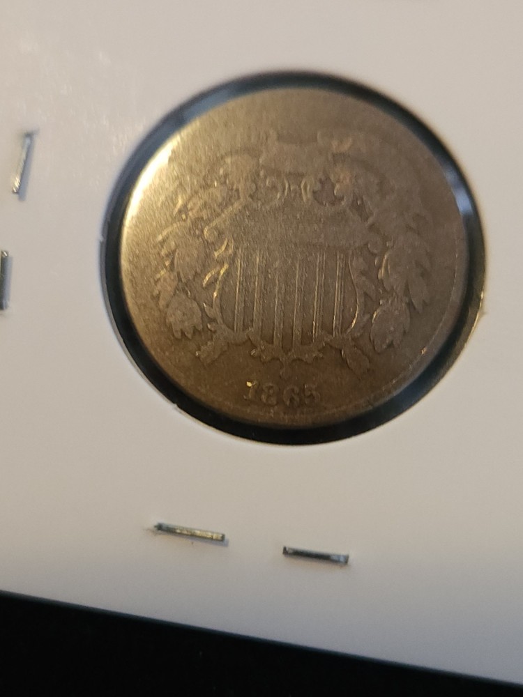 1865 Civil War 2c Piece. READABLE DATE!