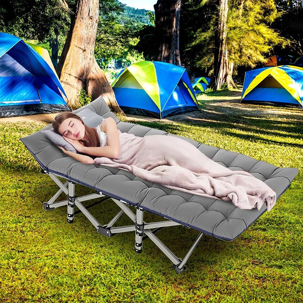 NAIZEA Folding Cot Camping Cot Bed Portable Military Sleeping Cots W/Mattress