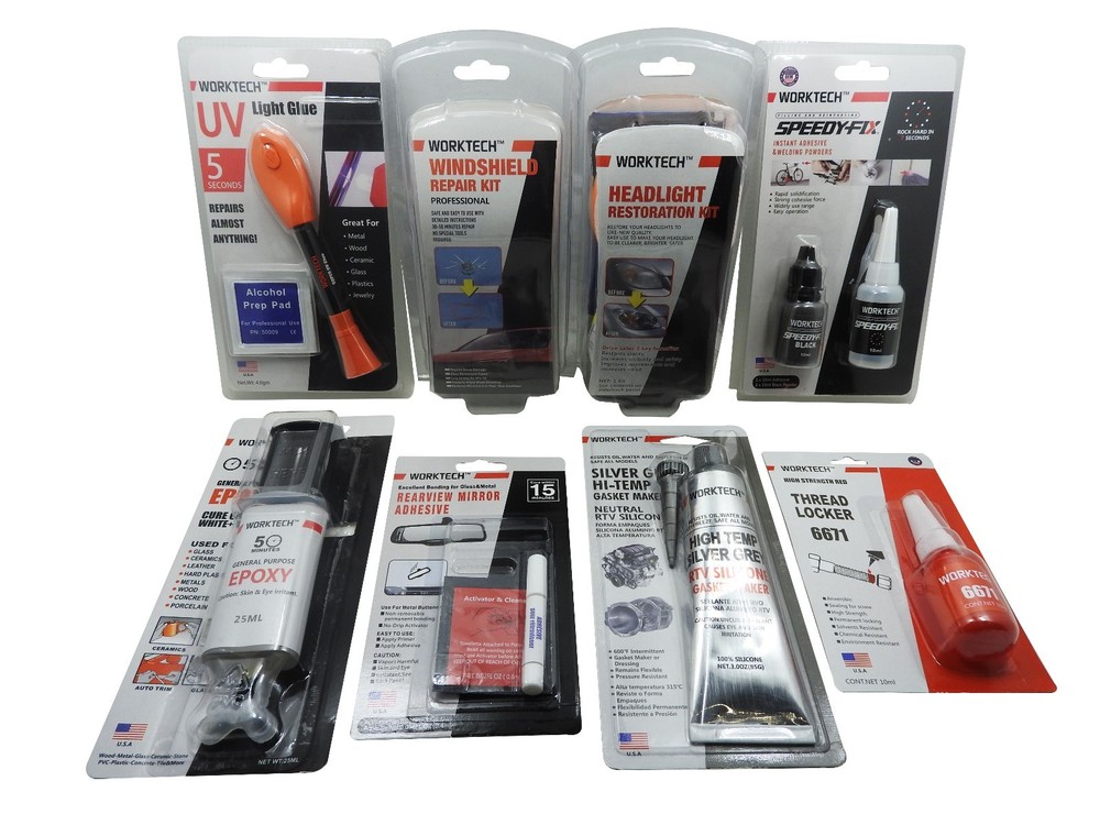 WorkTech Premium & NON-TOXIC 5-Second UV Light Glue for Glass Ceramic Plastics