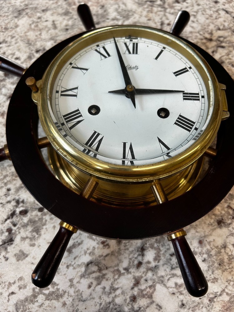 Schatz Ship Clock Nautical Bell Ships Wheel Germany