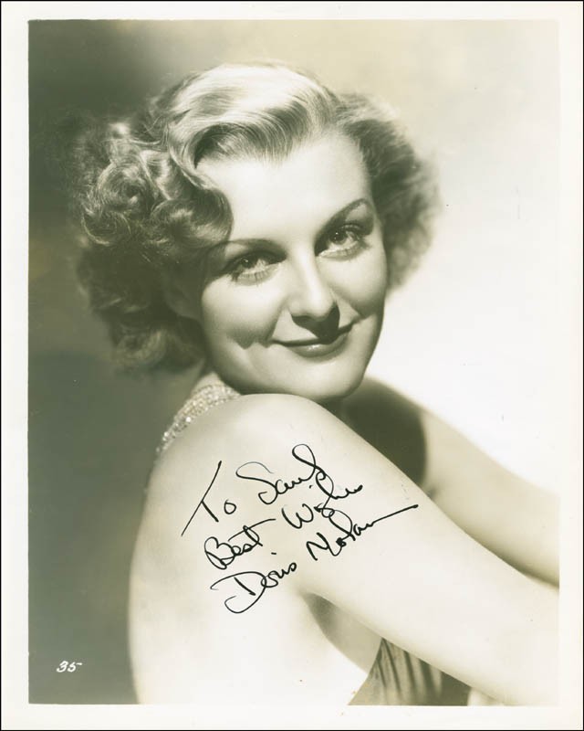 DORIS NOLAN - INSCRIBED PHOTOGRAPH SIGNED CIRCA 1936