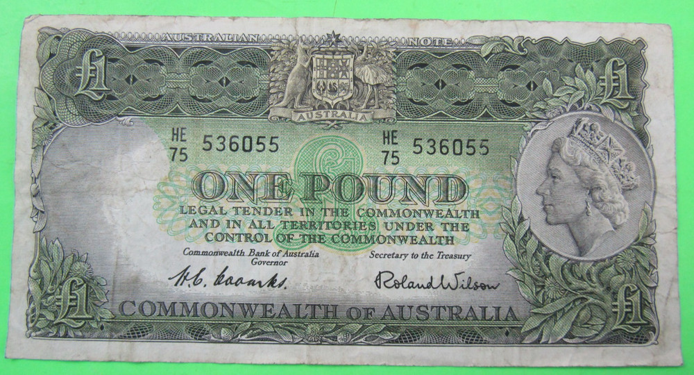 AUSTRALIA, 1 POUND, QEII, P#34a , ND(1961-65)