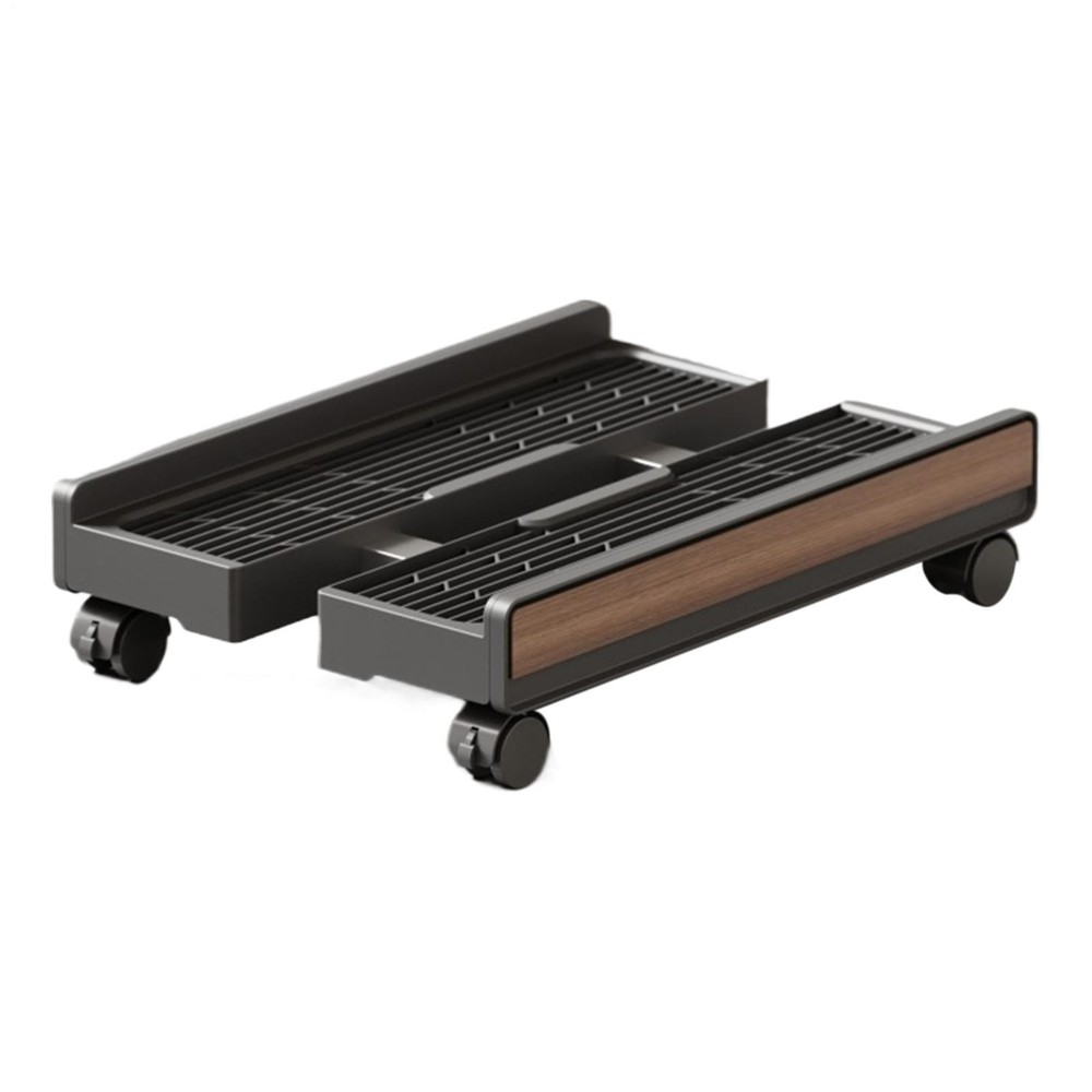 Computer Tower Holder Adjustable Stand With Rolling Wheels For Desktop Office