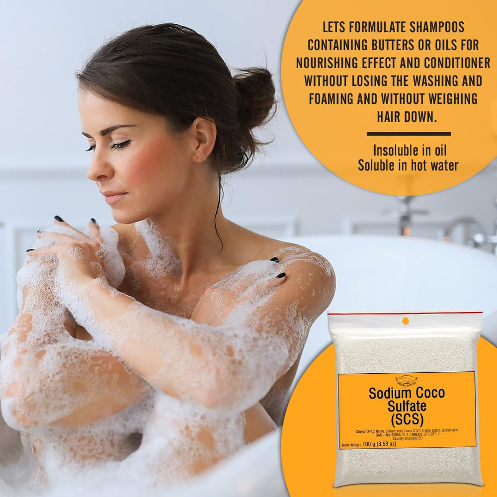 SODIUM COCO SULFATE (SCS) - Fine Granules - Anionic, Foaming Surfactant - for Ho