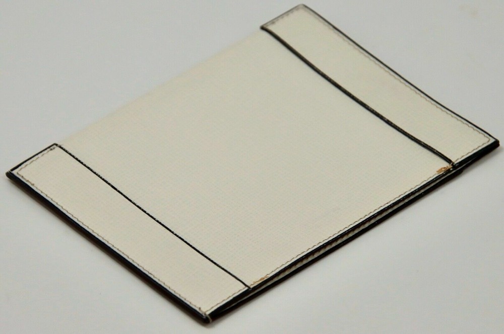 VALEXTRA White Leather Document / Passport Holder - ITALY