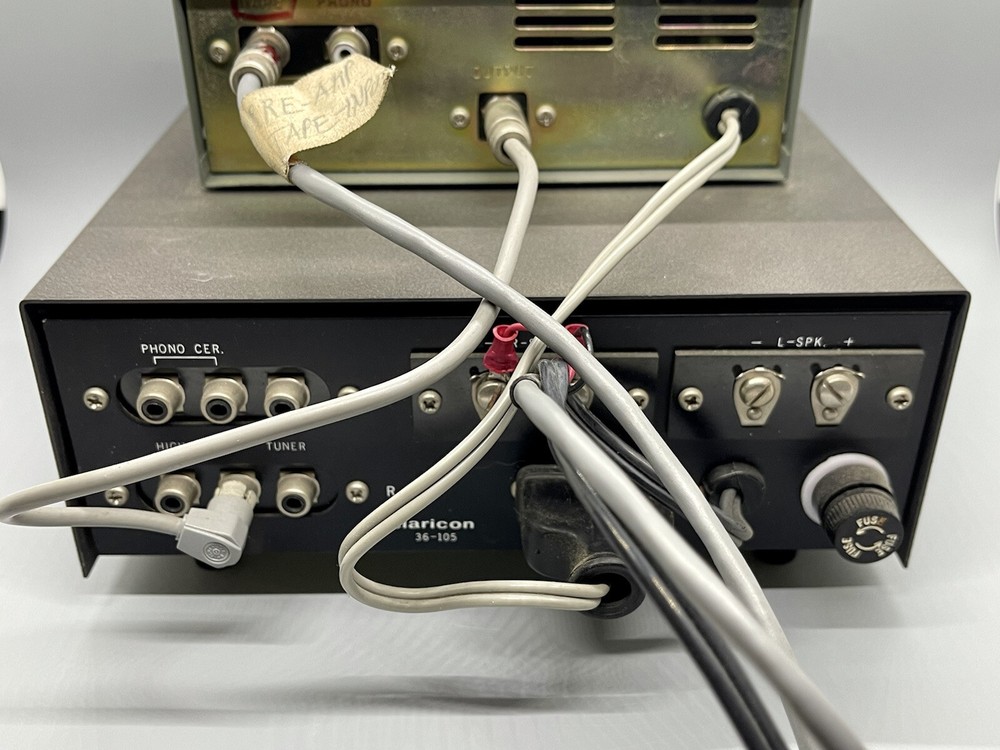 CLARICON SOLID STATE STEREOPHONIC AMPLIFIER MODEL 36-105 & Model 36-180