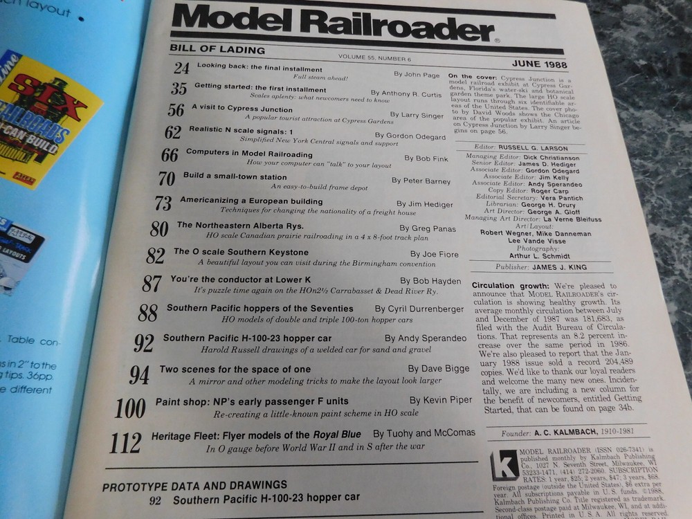 Model Railroader Magazine June 1988