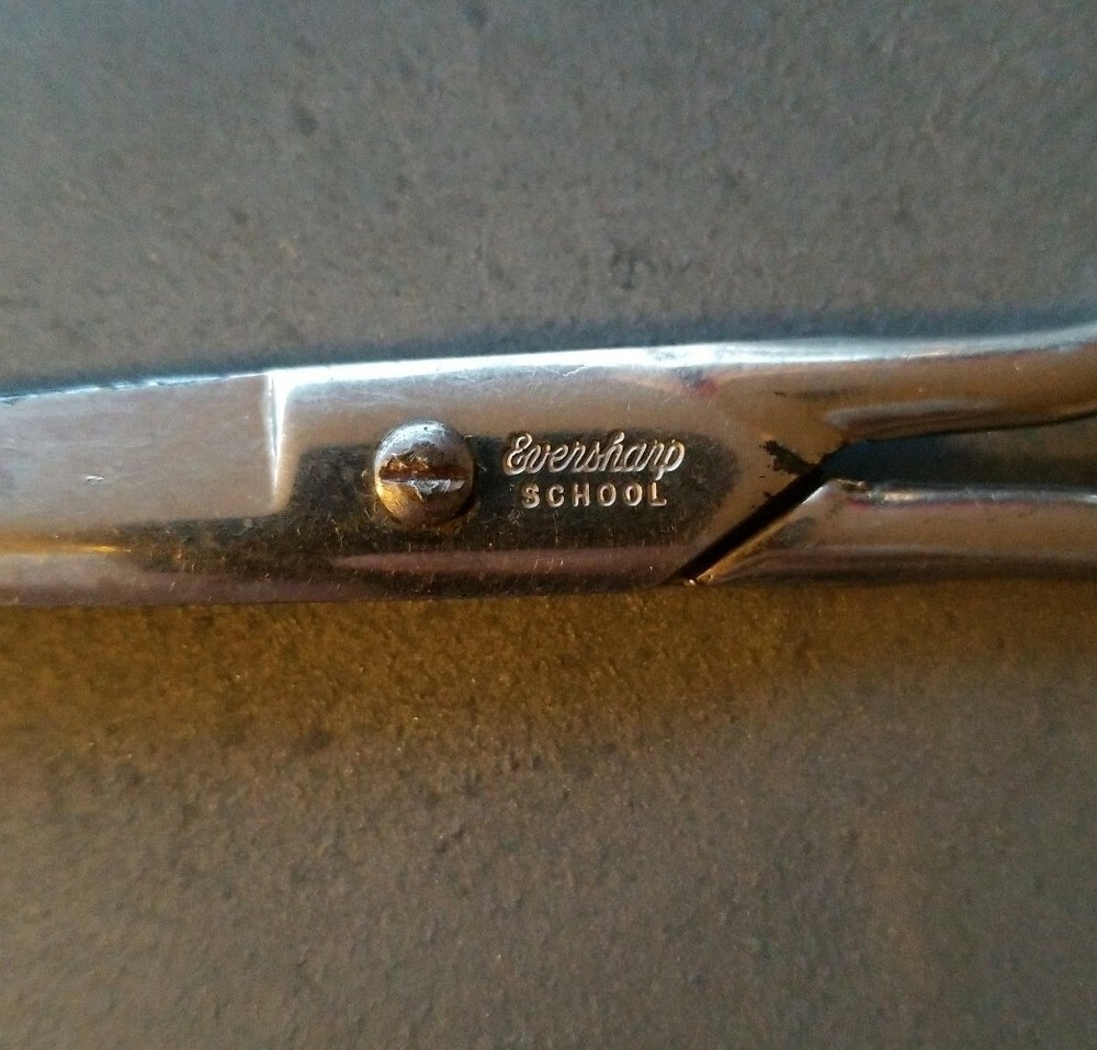 School Craft Scissors, Vintage Eversharp Pointed Ends, Art, Sewing,Scrapbooking