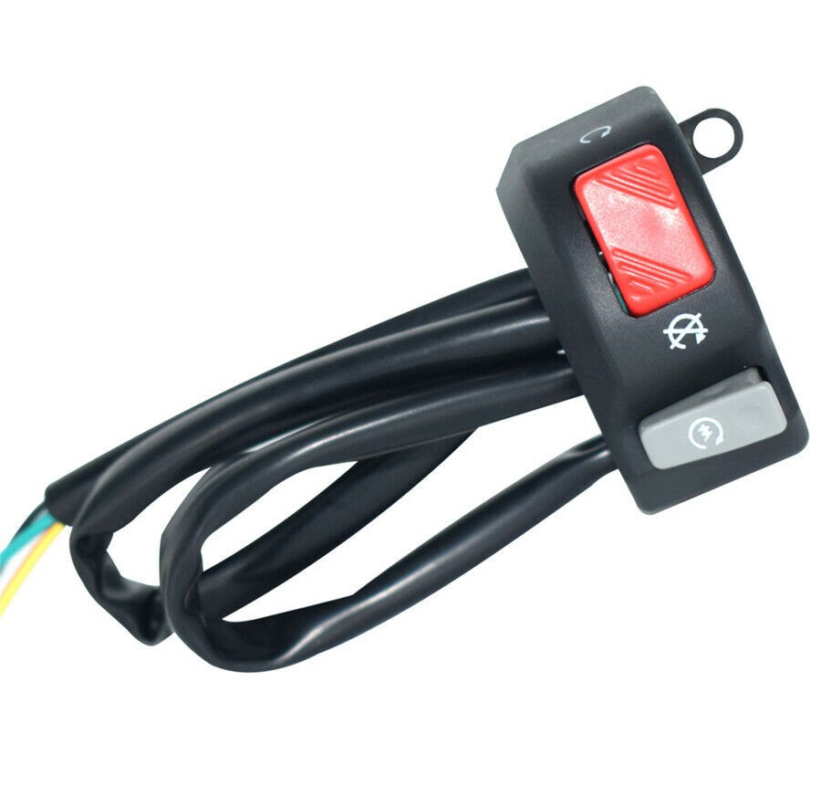 12V Motorcycle 7/8" Handlebar Headlight Fog Light Horn ON OFF Start Kill Switch