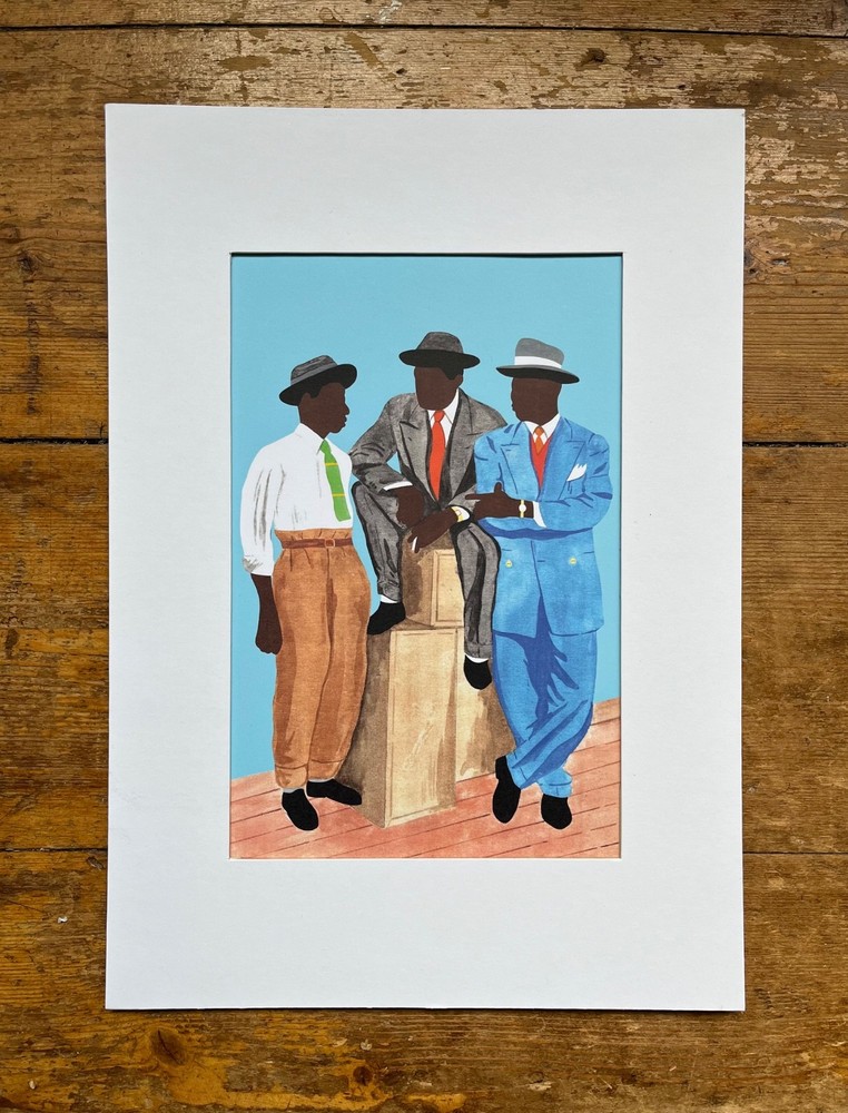 WINDRUSH - Original Artwork Print set in a A4 Border