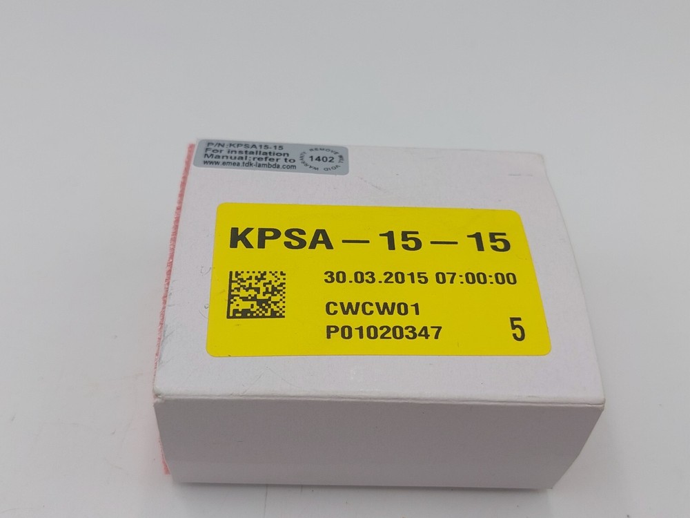TDK-lambda Power Supply,AC-DC,15V,1A,85-264V In,Open Frame,PCB... KPSA-15-15