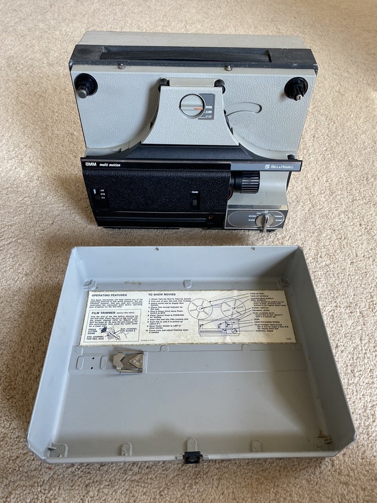 Bell & Howell Multi Motion 8mm Projector / Case