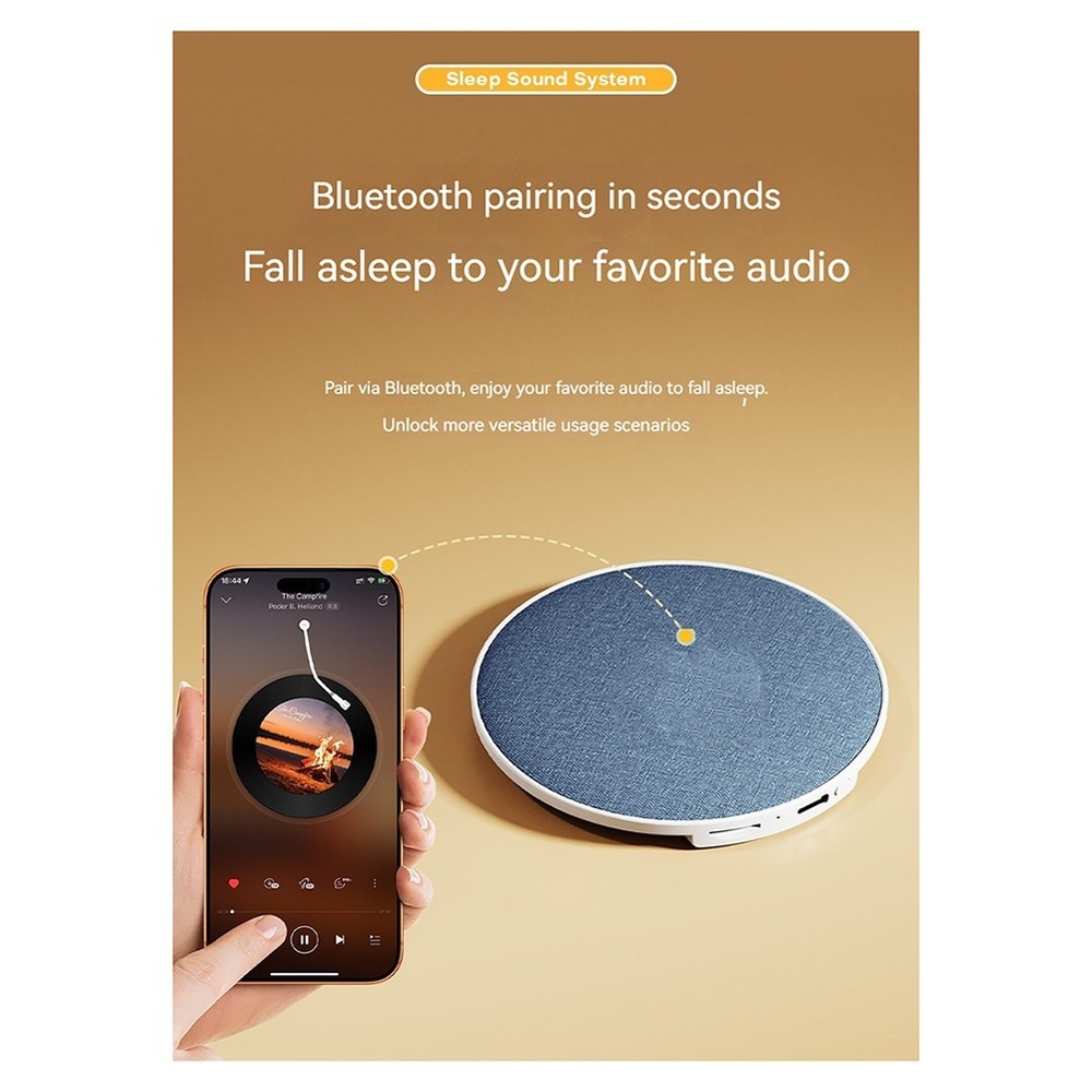 Bluetooth Bedroom Pillow Speaker, Under Pillow Sound Machine with White2012