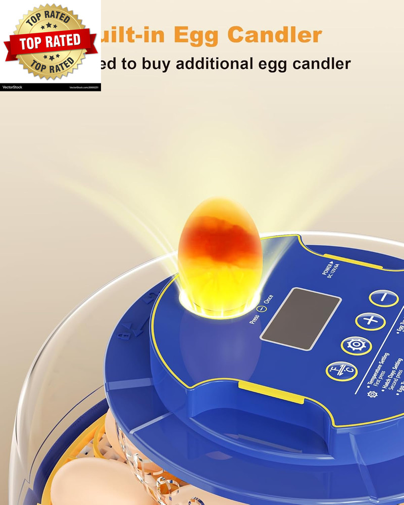 18 Chicken Egg Incubators for Hatching Eggs: Egg Incubator with Automatic Egg Tu