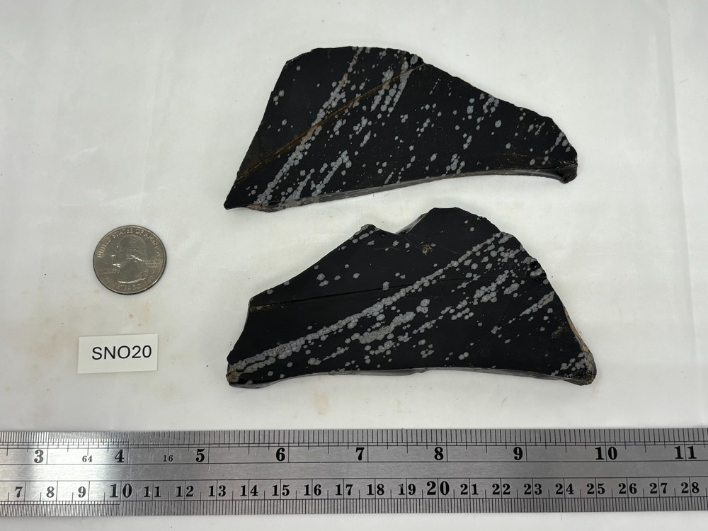 Snowflake Obsidian Slabs Lapidary Cabbing Knapping Combo ship avail