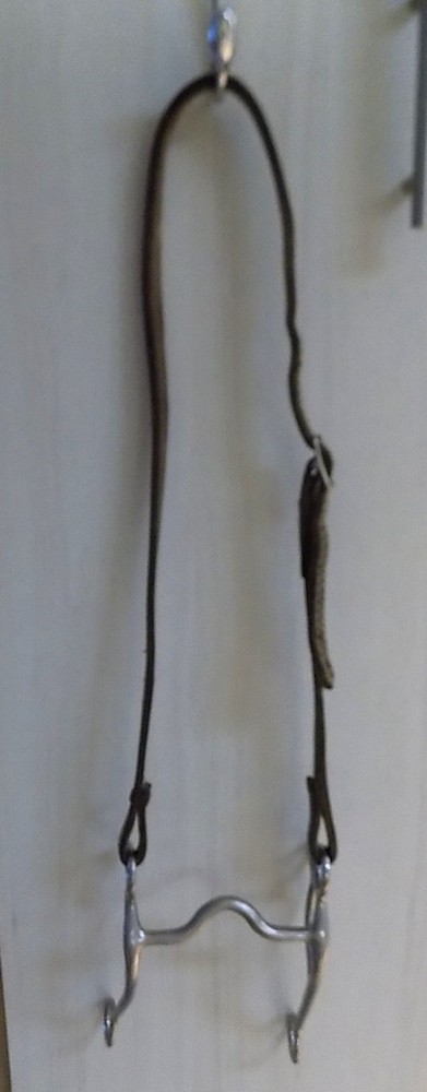 LONG CAVALRY SHANKED S SHANK LOW PORT BIT ON BASIC HEADSTALL