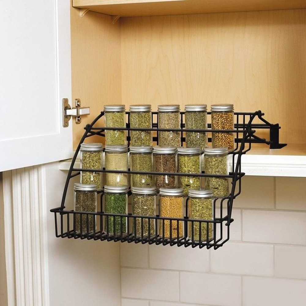 3 Tier Pull Down Spice Rack Organizer Cabinet Pantry ​Countertop for Spices&Jars