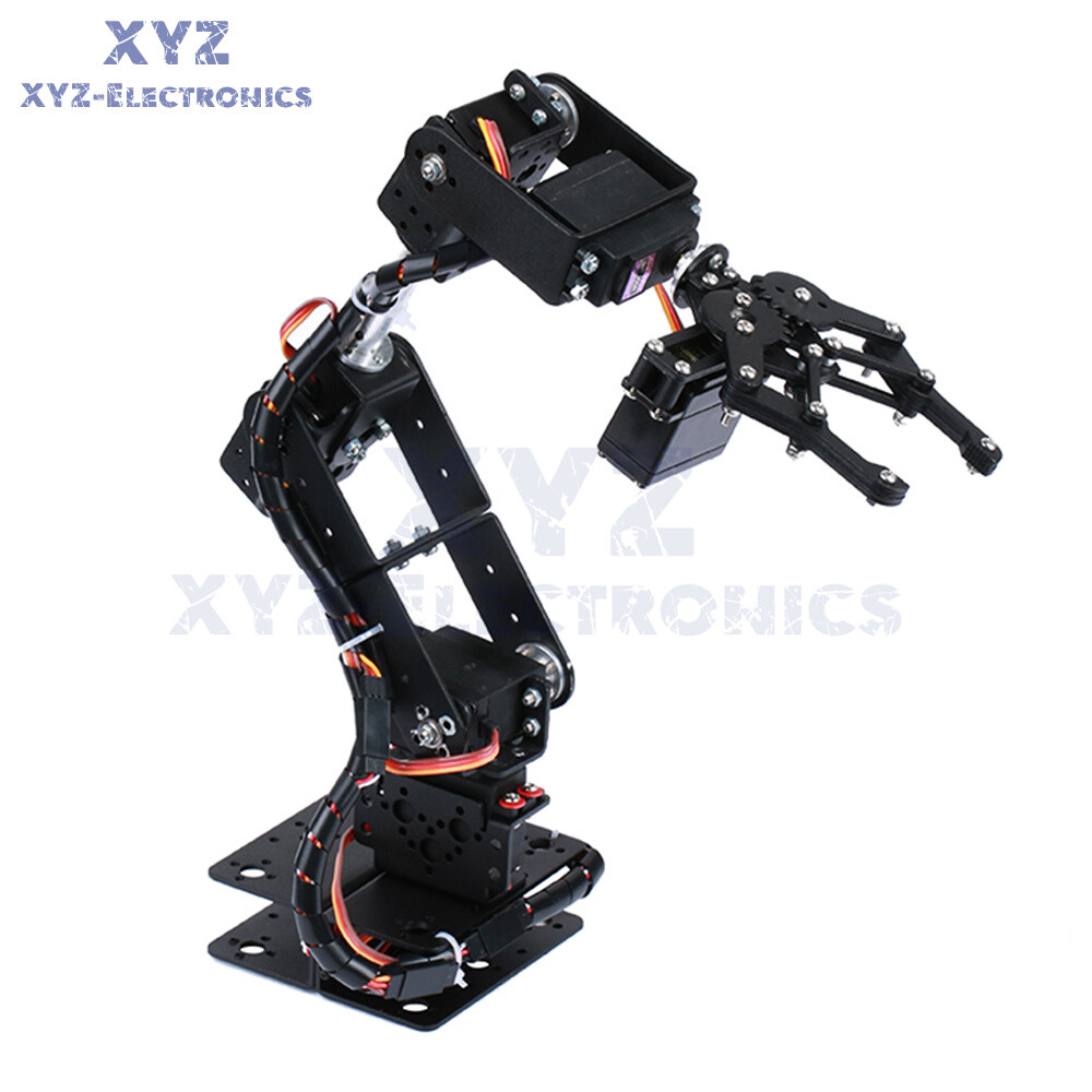 Robotic Arm Kit 6DOF Programming Robot Arm DIY Clamp Claw Kit without Servo