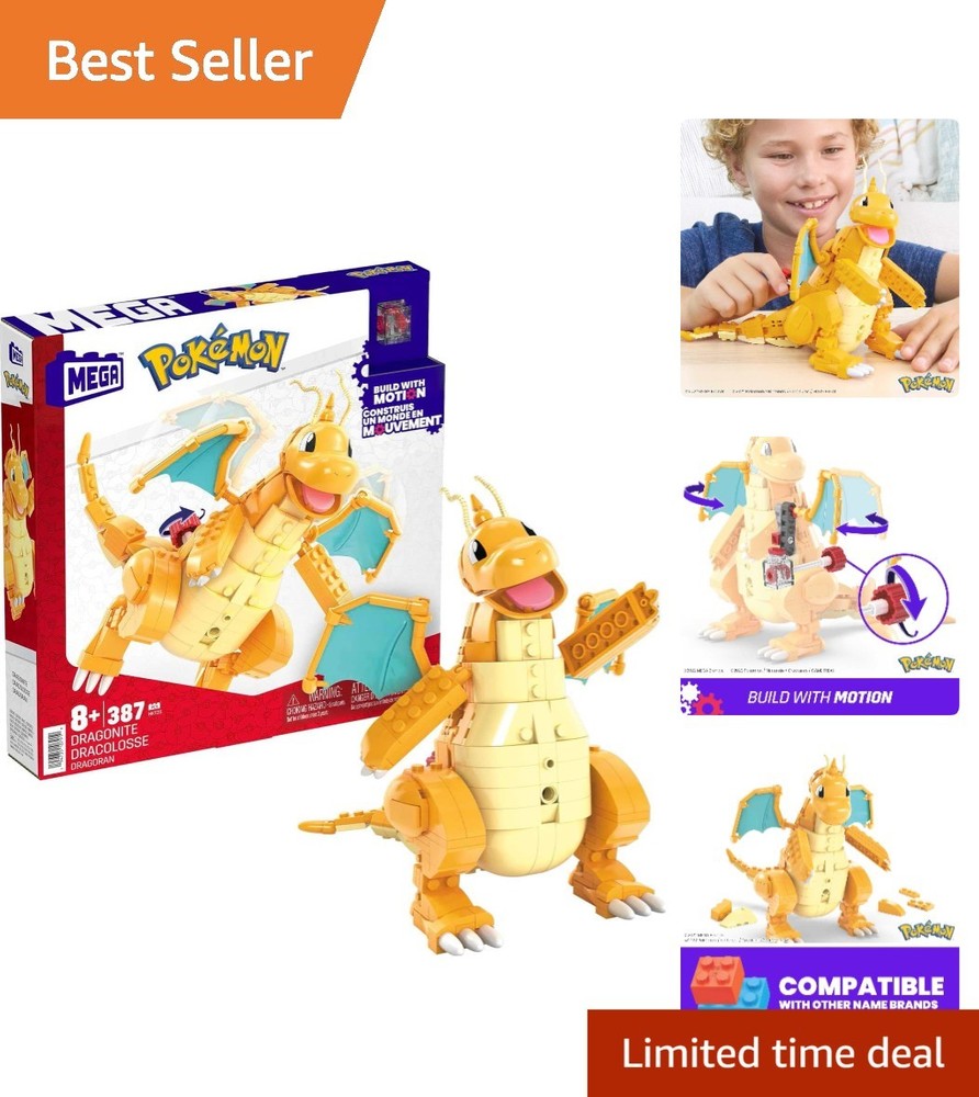 Educational Mega Pokémon Building Set Dragonite with Movement Feature
