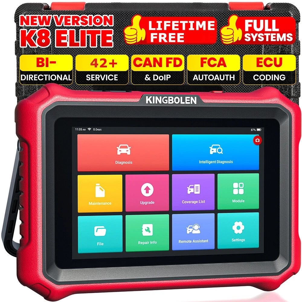 2026 KINGBOLEN K8 ELITE Car OBD2 Scanner Full System Diagnostic Tool ECU Coding