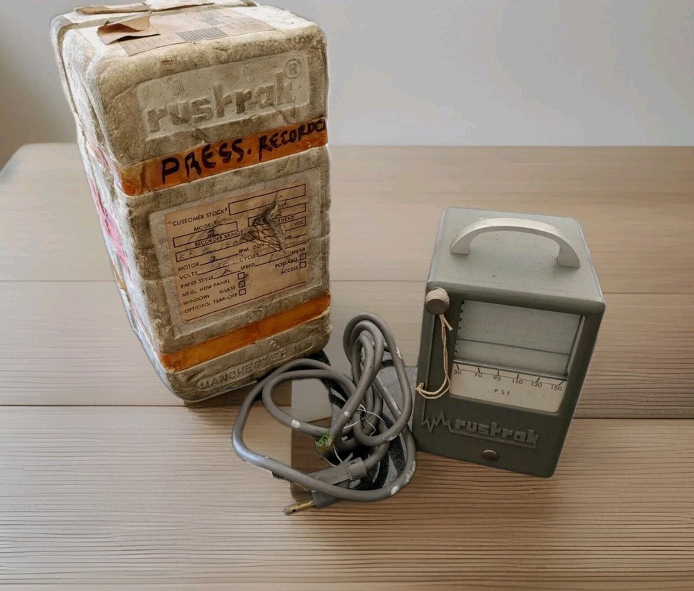 Rustrak Input Chart Pressure Recorder 162 115 Volts 60 cycles