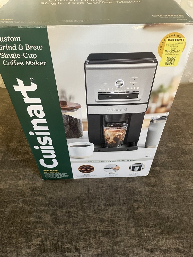 Custom Grind & Brew Single-Cup Coffee Maker DGB-30