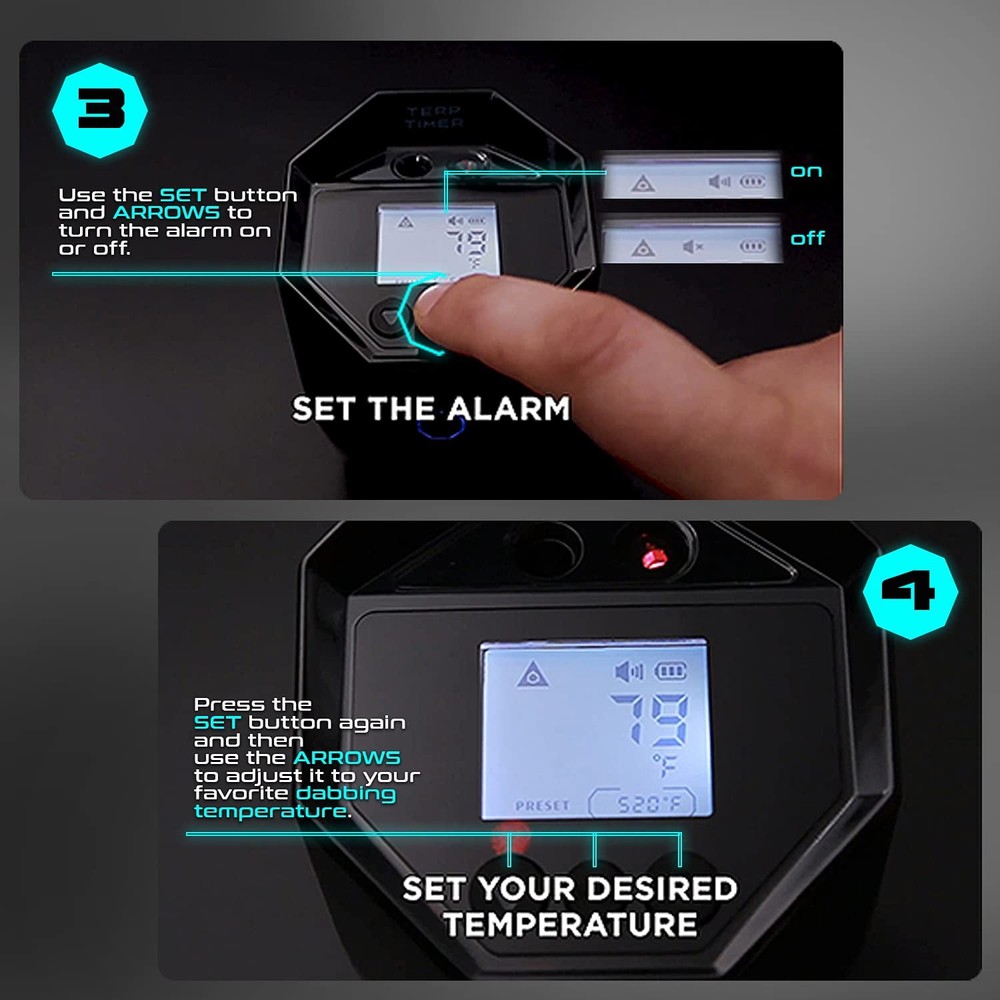 Octave Terp Timer Desktop Sensor Unit | Precision Temperature Control GlosyBlack