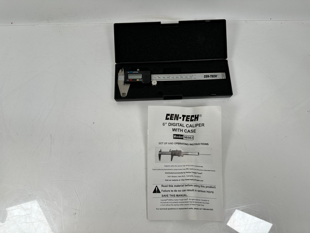Cen-Tech 6”/ 150mm Digital Caliper with Hard Case Model 98563
