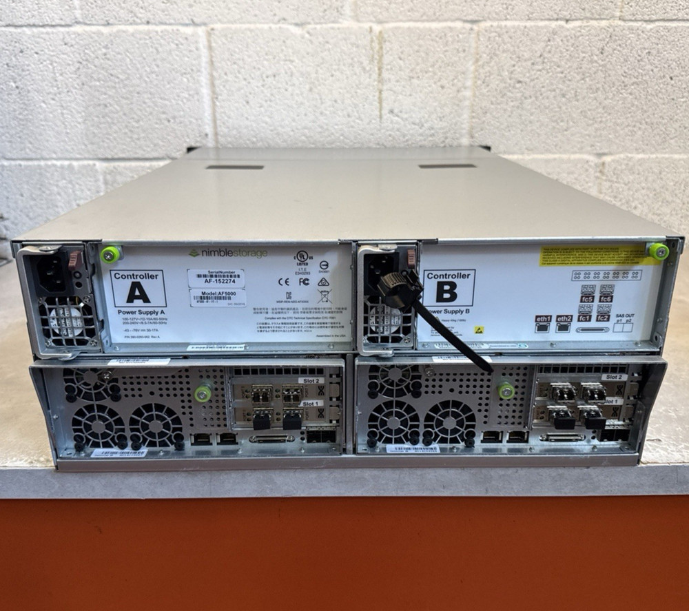HPE HP Nimble Storage SAN AF5000 - 10Gb Ethernet Flash Array with 2x Controllers
