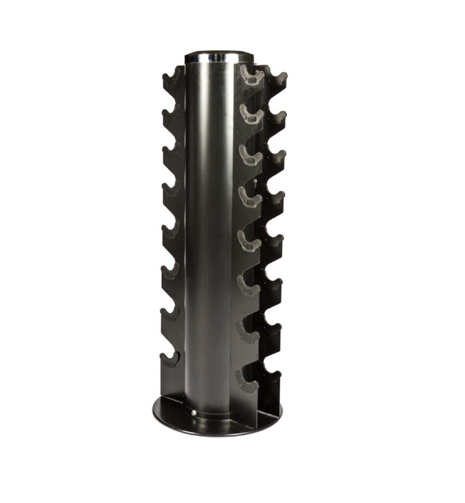 2-Sided Dumbbell Rack 8 Pair Vertical Stand Space Saving Storage