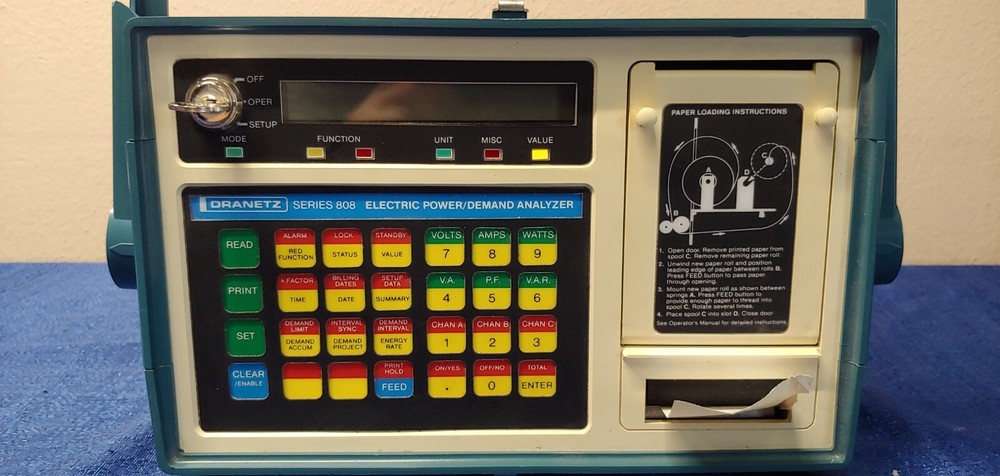 Dranetz Series 808 Electric Power/Demand Analyzer