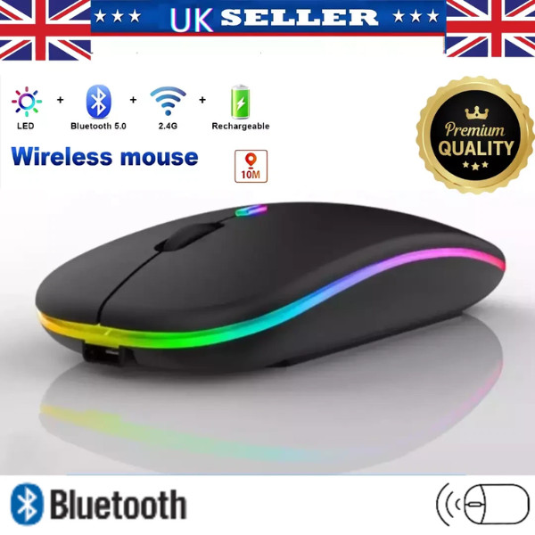 NEW WIRED USB OPTICAL MOUSE FOR PC LAPTOP COMPUTER ANDROID BOX SCROLL RGB LED UK