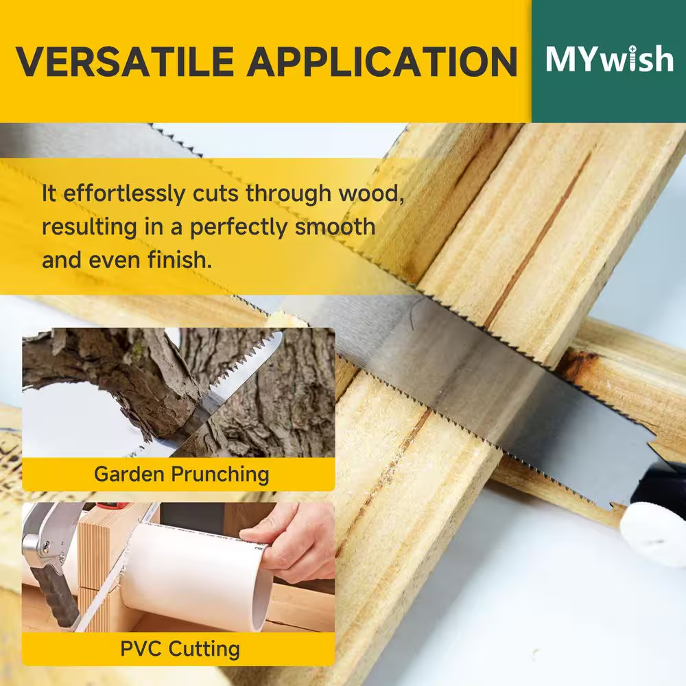 13 In. Japanese Pull Saw, Double Edge Sided Hand Saw